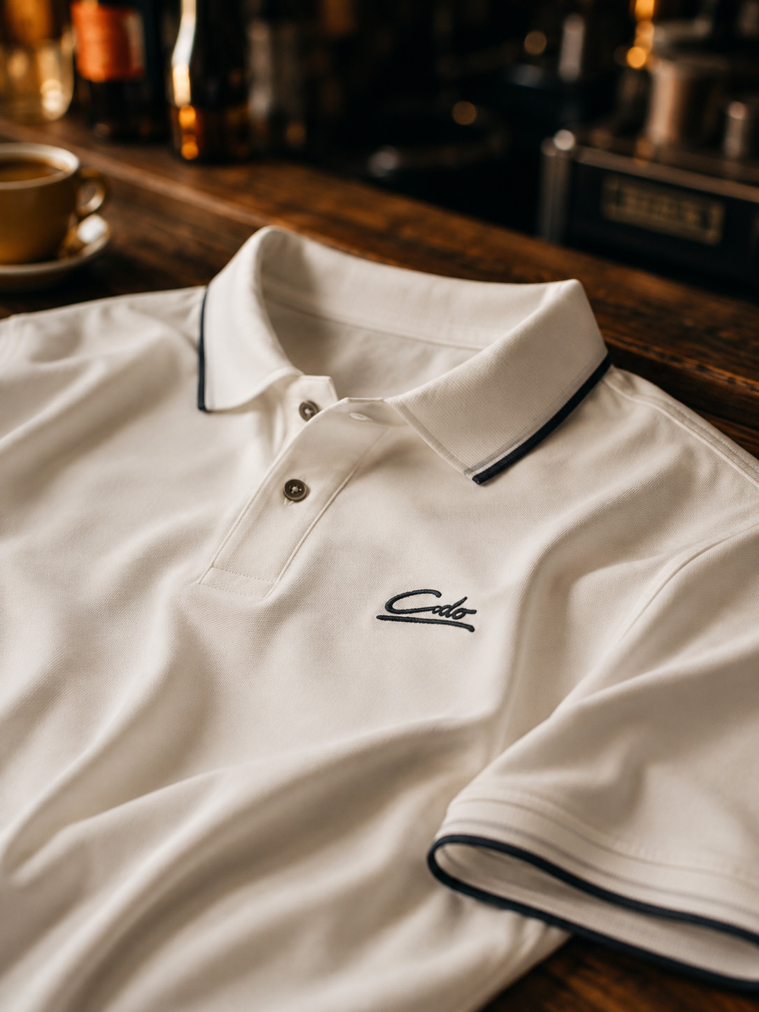 Detalle de polo blanco Juan Cuadrado